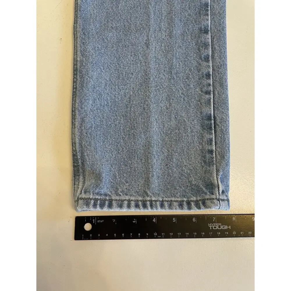 Men Carhartt B18 STW Light Wash Denim Blue Jeans 38 x 36 (Fit: 37 x 35) Straight